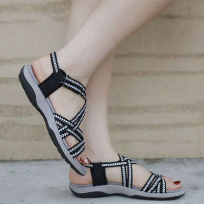 Sports Printed Casual Velcro Plus Size Women's Sandals itouch exclusive botique