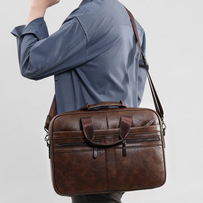 Retro Crazy Horse Pattern Briefcase For Men Briefcase itouch exclusive botique