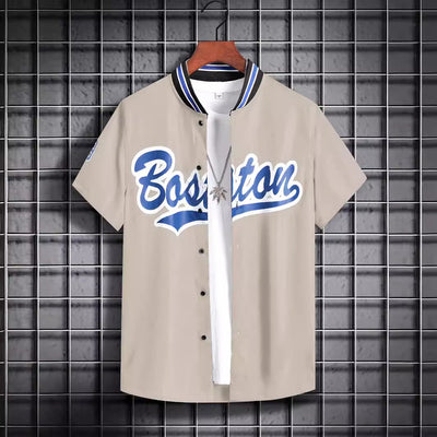 Loose Printed Letters Breathable Casual Shirt itouch exclusive botique